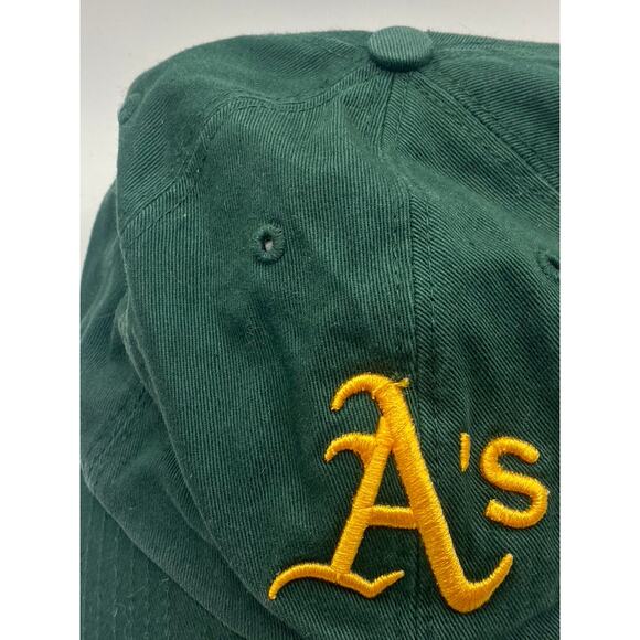 47’ BRAND Women’s Green-Yellow Embroidered A’s Adjustable Hat SZ OS - Picture 3 of 9